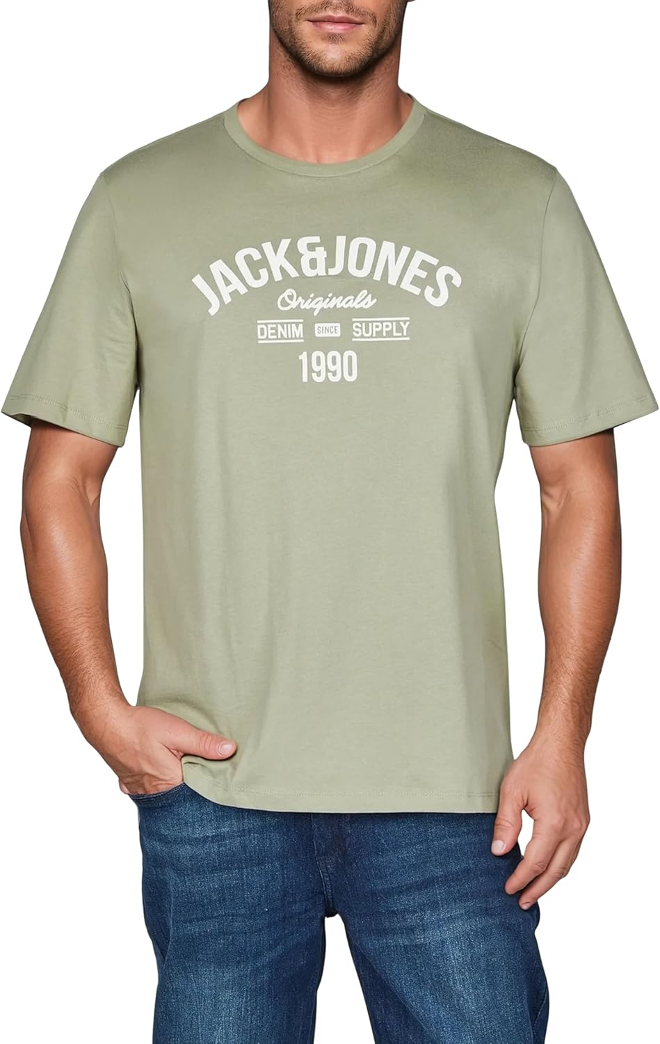 Thumbnail 6 de Jack & Jones Regular Fit T-Shirt JJLINO 4er Pack – Kurzarm Rundhals, Baumwolle, Schwarz Weiß Grün Rot Blau Grau (S–3XL)