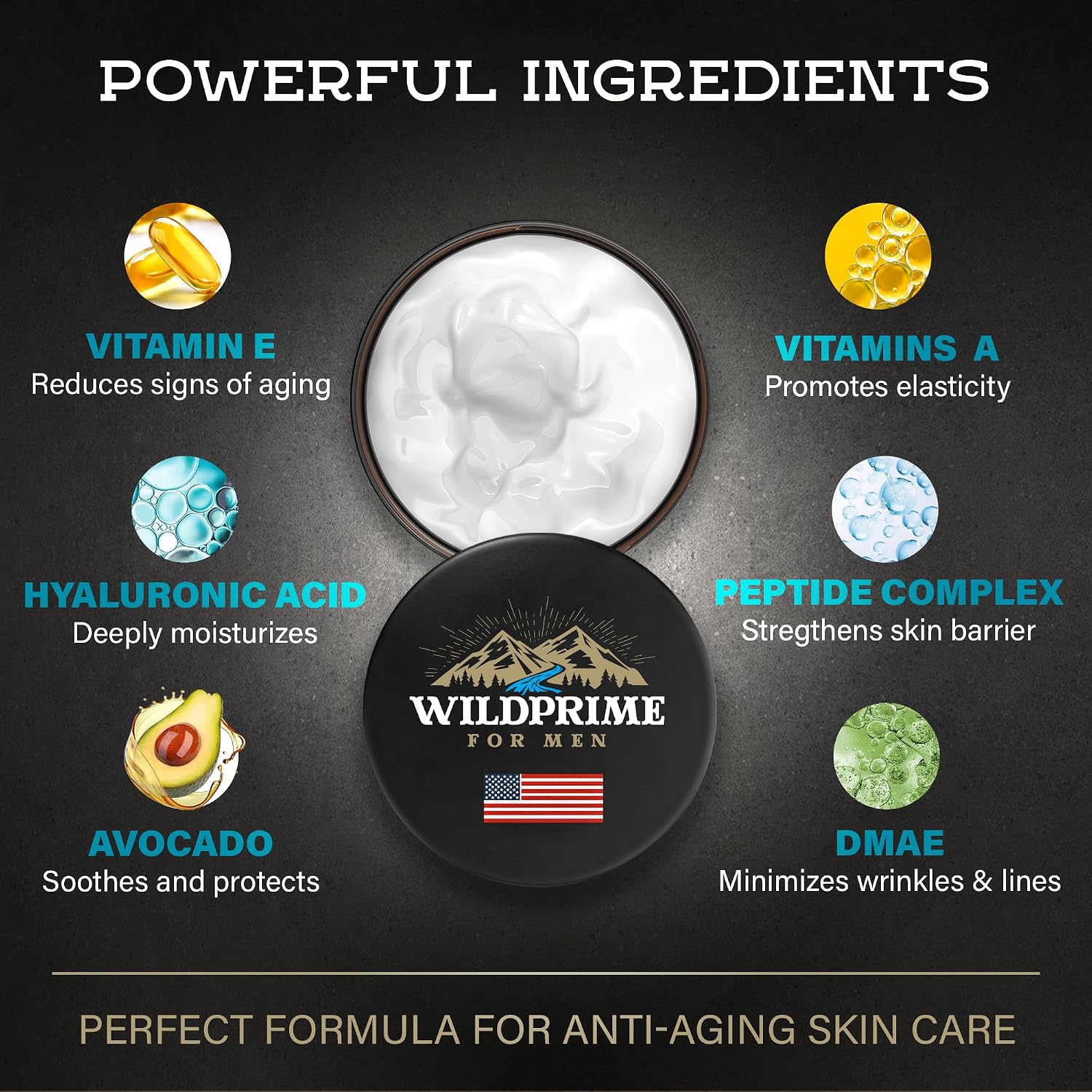 Thumbnail 2 de WildPrime Men's Face Moisturizer Cream — Anti-Aging Hydration with Hyaluronic Acid
