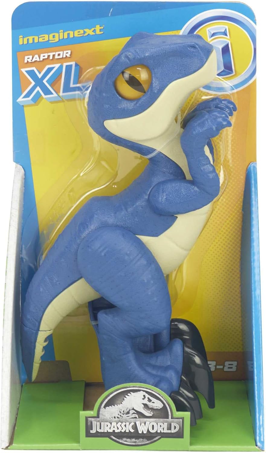 Thumbnail 5 de Fisher-Price Imaginext GWP07 – Jurassic World 3 XL Dino Raptor (ca. 23 cm), bewegliche Dinosaurierfigur