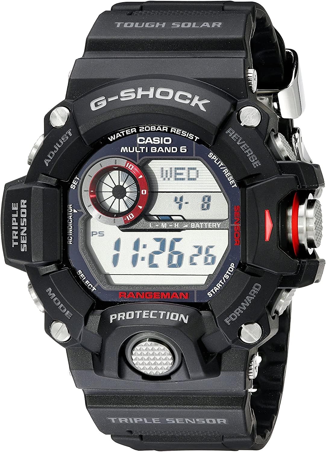 Imagen de Casio GW-9400-1ER G-Shock Rangeman: Solar-powered, Multiband 6, and 3‑Sensor Toughness en OfertitasTOP
