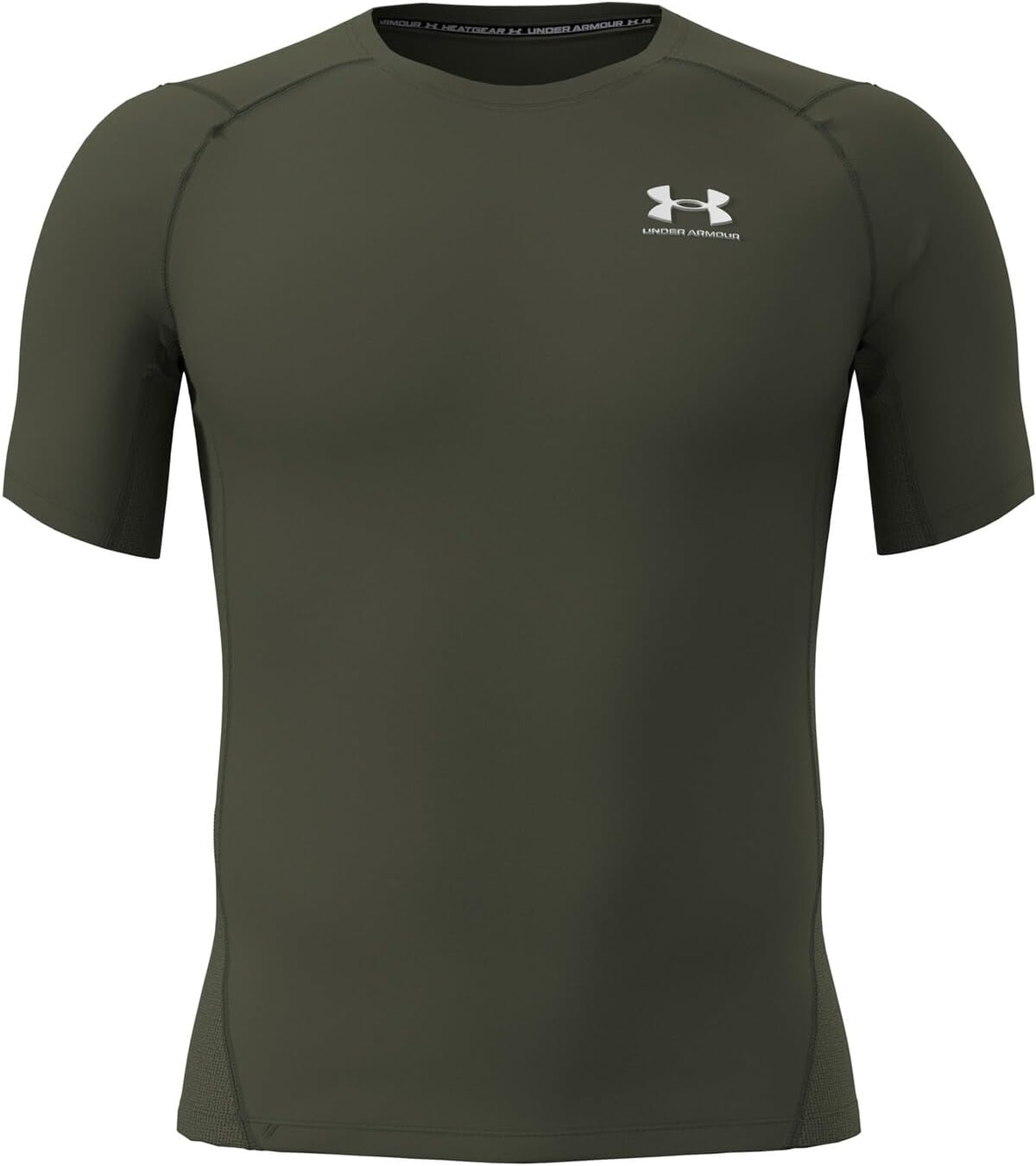 Detalle 2 de Under Armour UA HG Armour Comp SS Shirt para hombre: camiseta HeatGear superligera con ventilación estratégica