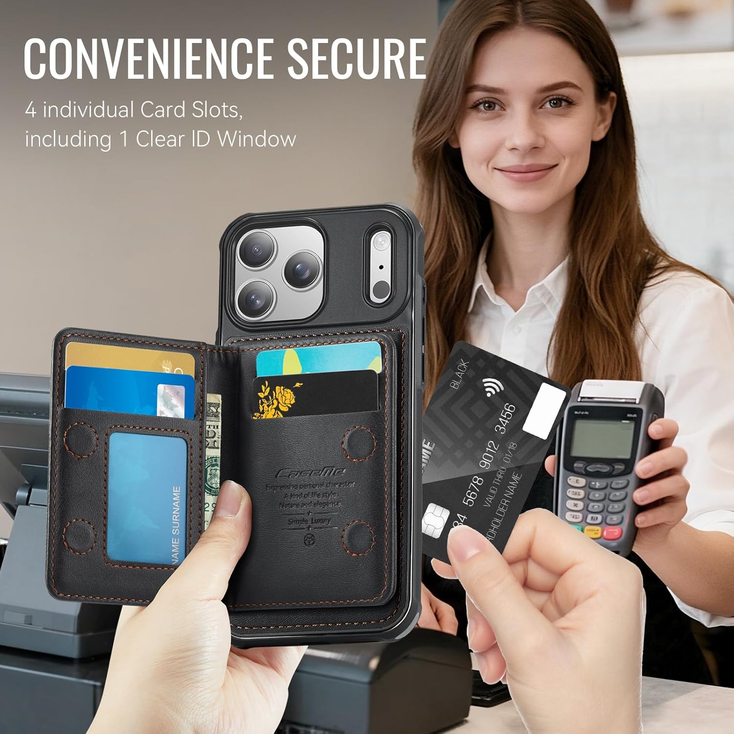 Thumbnail 5 de iEWFEN Wallet for iPhone 17 Pro Case with MagSafe and RFID Blocking 2-in-1 Detachable Leather Cover