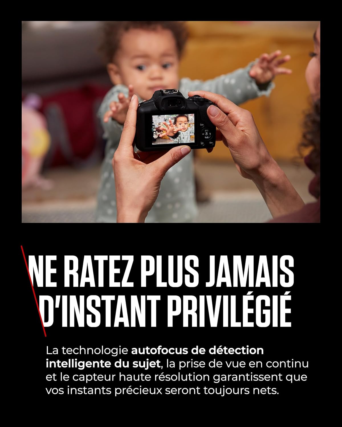 Thumbnail 3 de Canon EOS R100 — Appareil photo hybride compact à capteur APS-C stabilisé (24 MP) et 4K