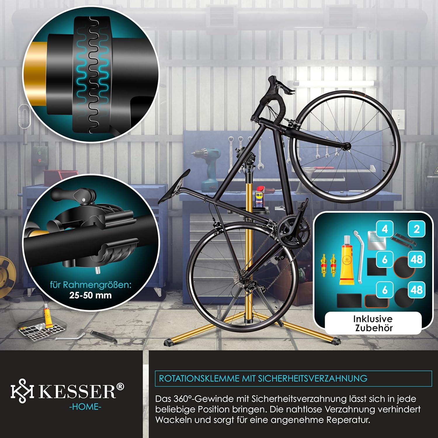Thumbnail 5 de KESSER Fahrradmontageständer Profi 360°