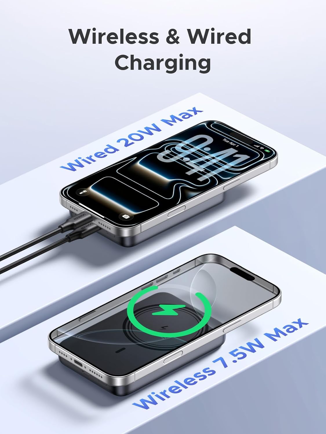 Detalle 2 de UGREEN Magnetic Power Bank 10,000mAh