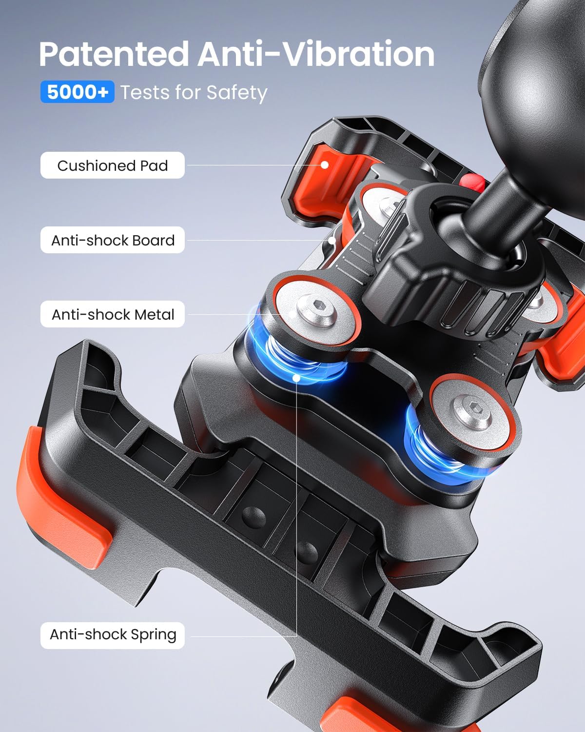 Detalle de LOXP Bike Phone Holder with Dual Vibration Dampener