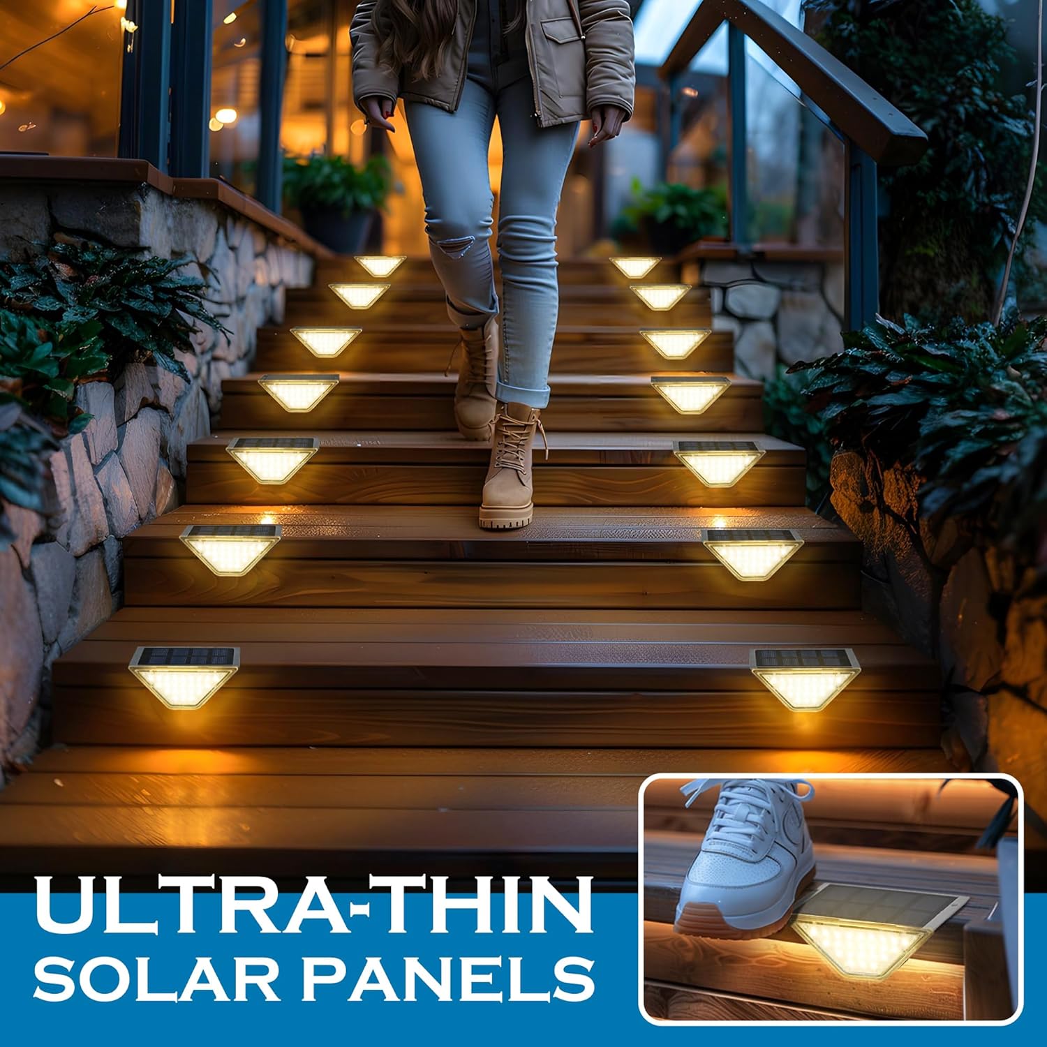 Thumbnail 1 de Solpex 6 Pack Solar Step Lights: Waterproof LED Deck and Garden Path Lighting