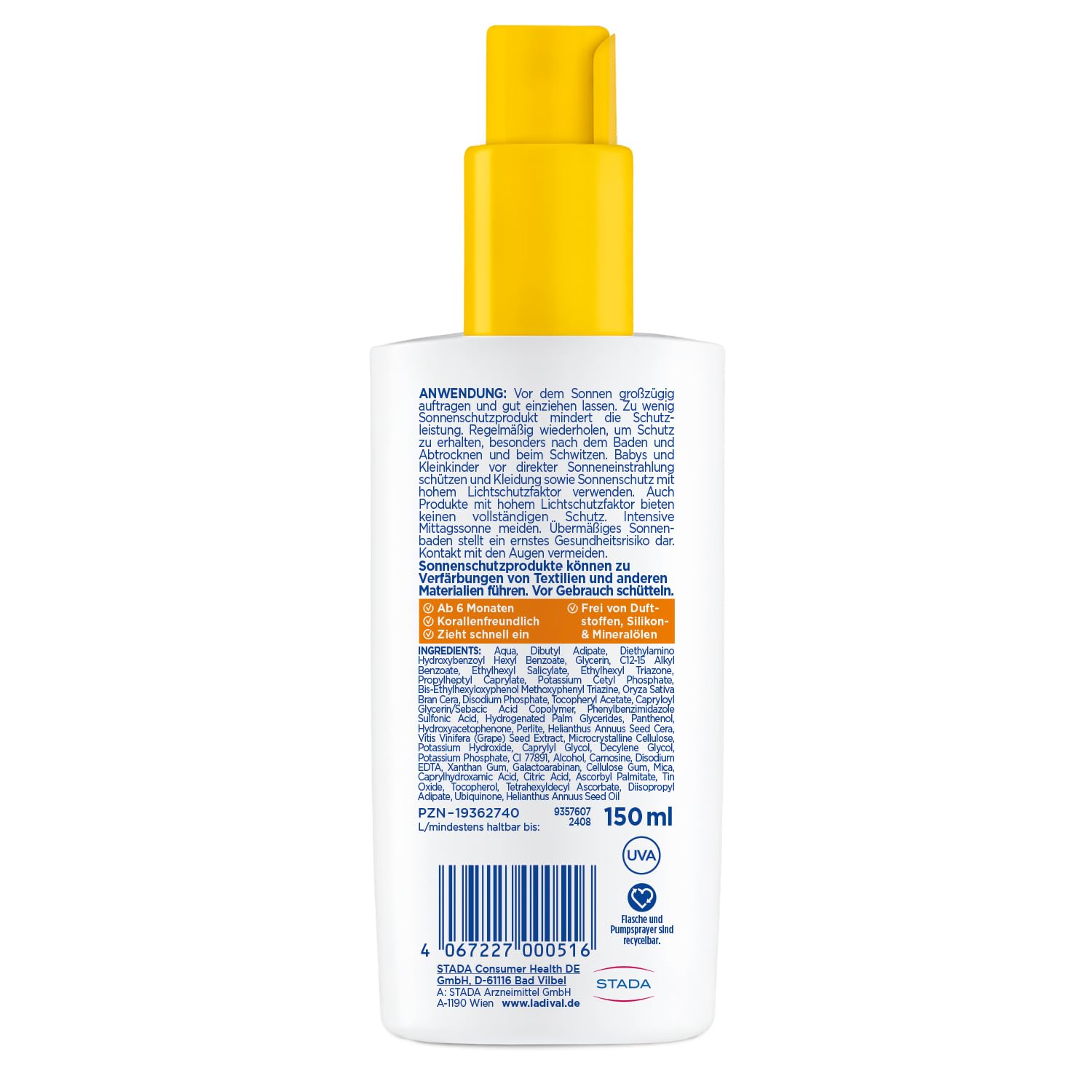 Detalle 2 de Ladival Kinder Sonnenschutz Spray LSF 50+ 150 ml