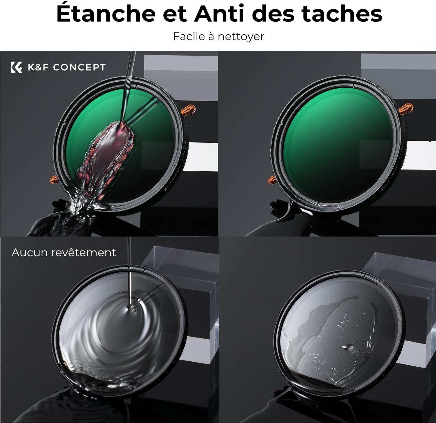 Thumbnail 6 de K&F CONCEPT Ø49mm Filter ND2-32 + CPL 2-en-1 – 49 mm, vernis et polarisant avec verrouillage automatique