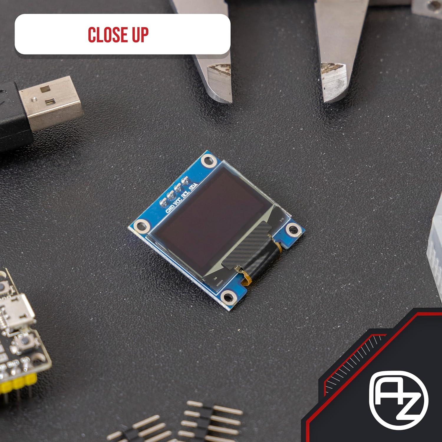 Thumbnail 2 de AZDelivery 0,96" OLED Display I2C (SSD1306, 128×64 Pixel) mit weißen Zeichen – für Arduino & Raspberry Pi