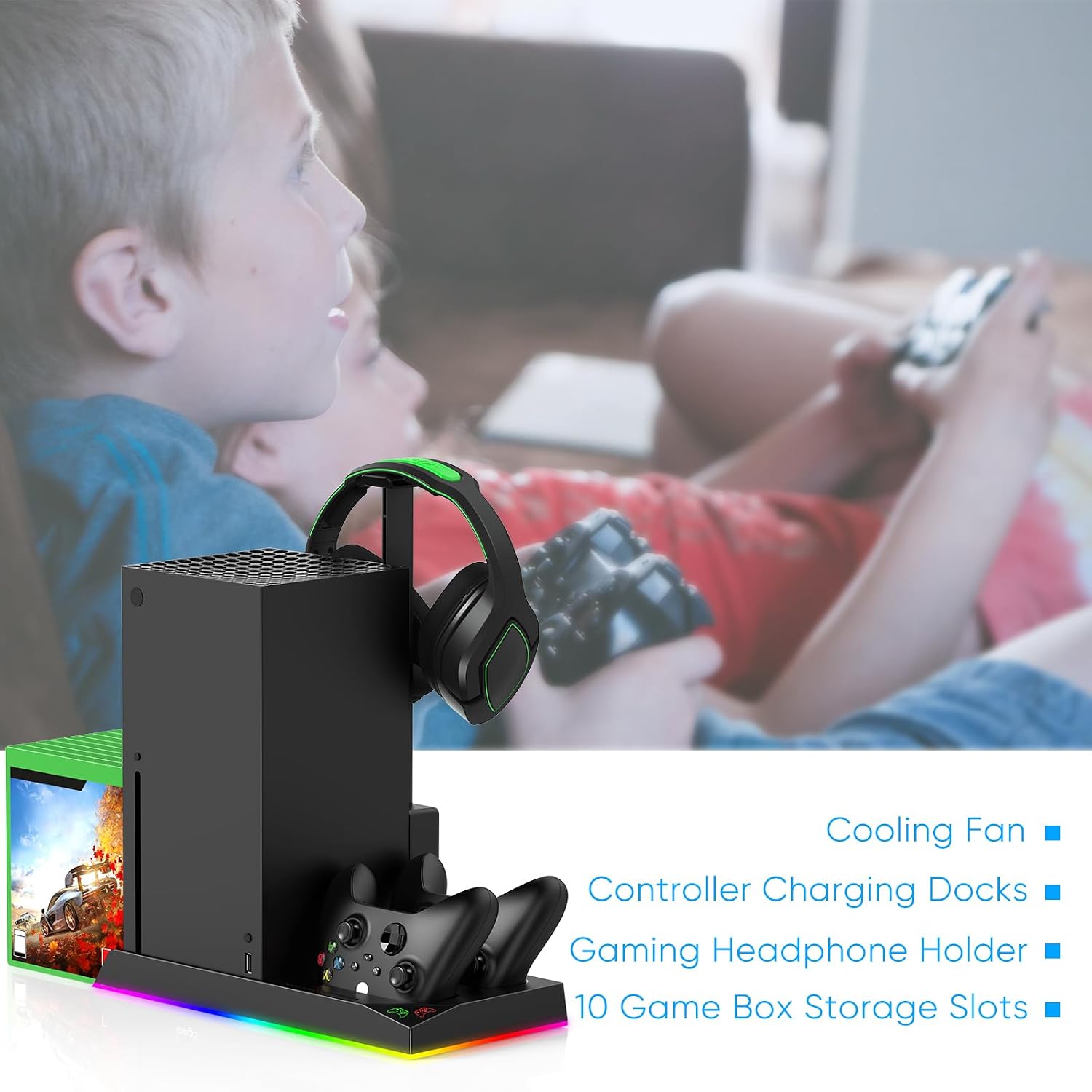 Thumbnail 6 de FYOUNG Upgraded Cooling Stand and Charging Station for Xbox Series X