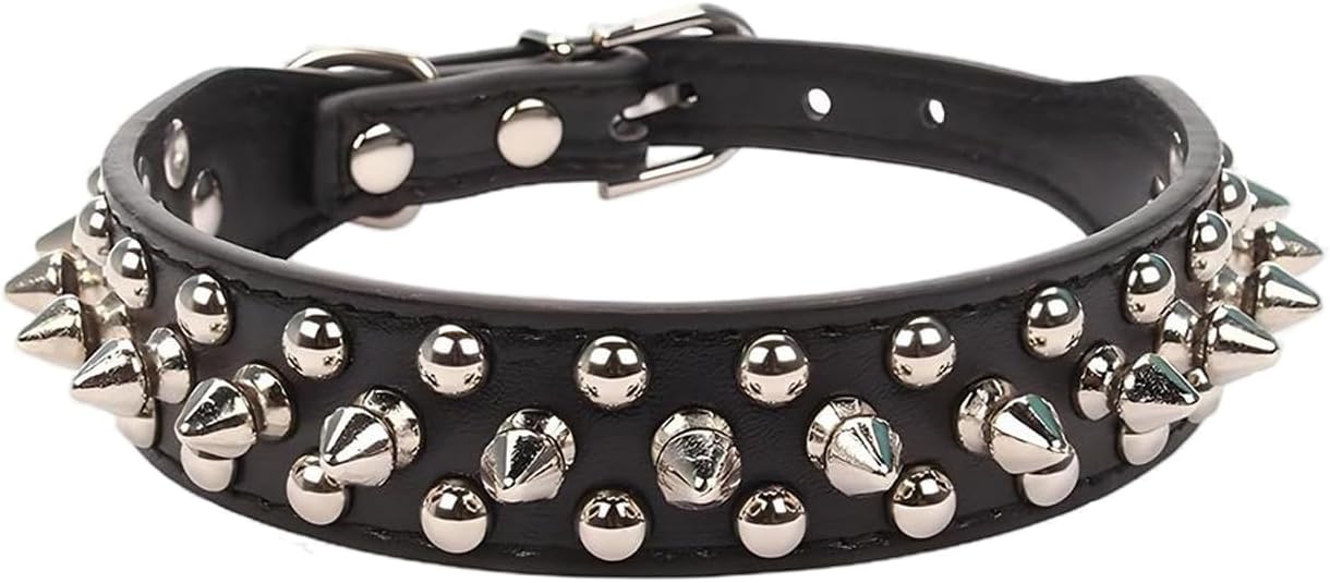 Thumbnail 1 de Spiked Dog Collar Leather Rivet