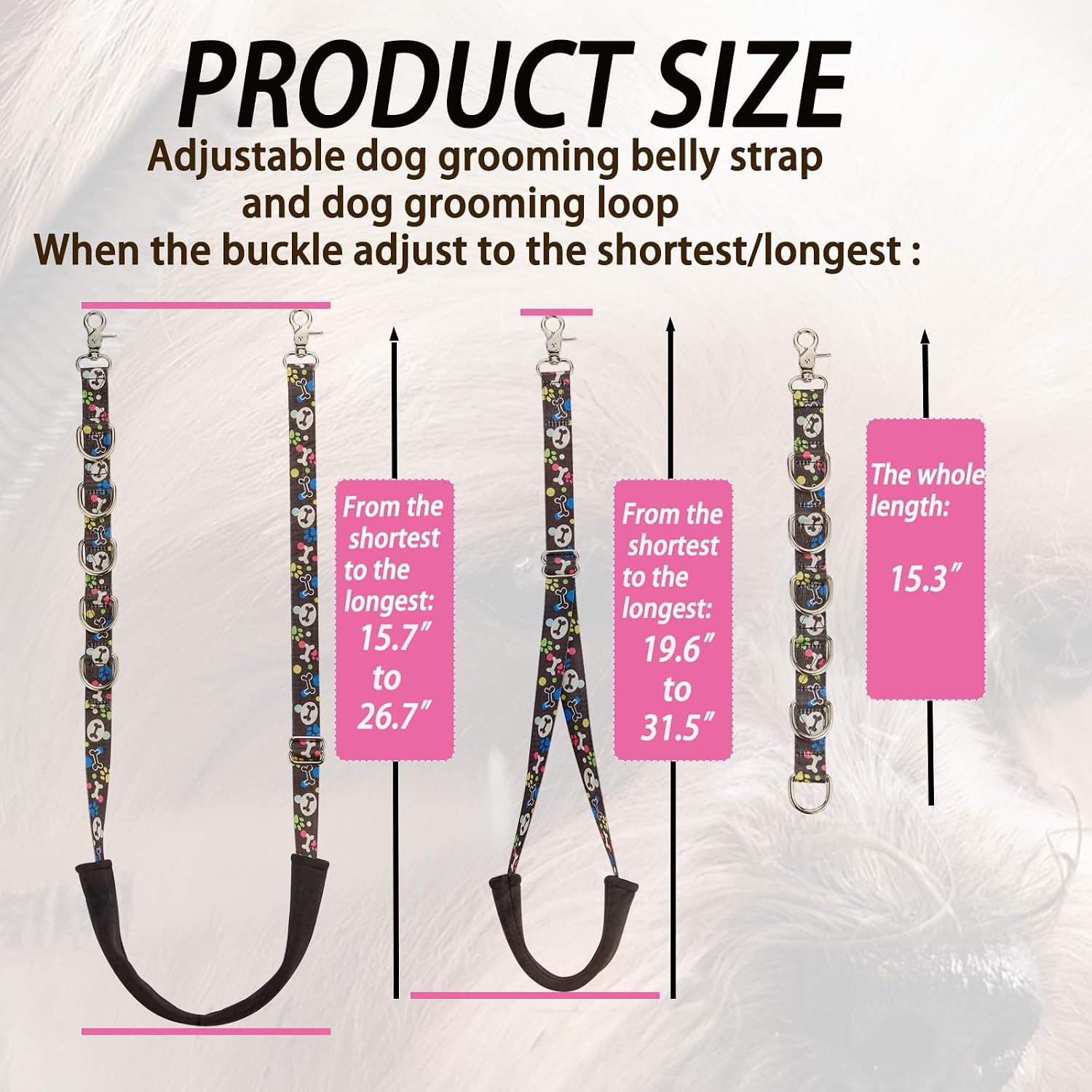 Thumbnail 1 de Dog Grooming Belly Strap Set