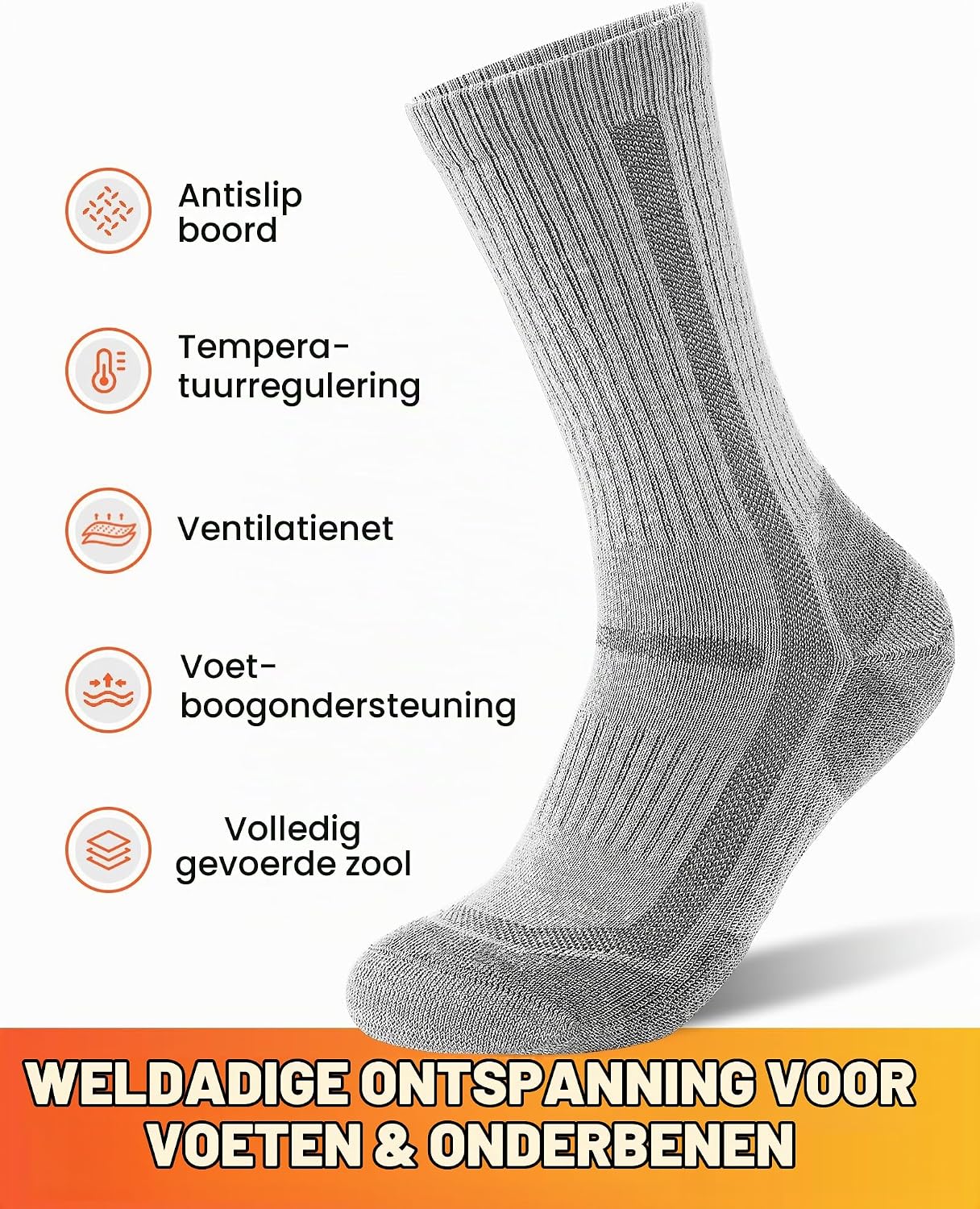 Detalle de SockWaddles Merino wandelsokken, 3 paar met gevoerde zool en 50% merinowol