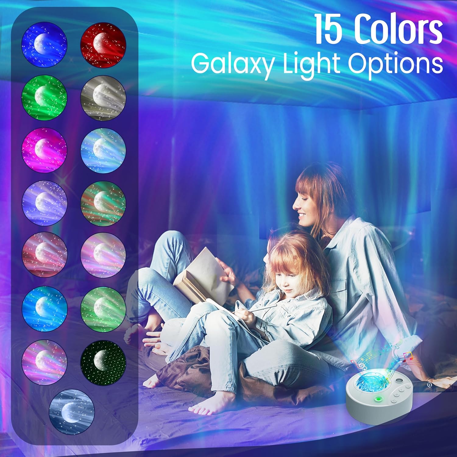 Thumbnail 3 de Northern Lights Aurora Sensory Star Projector with Bluetooth