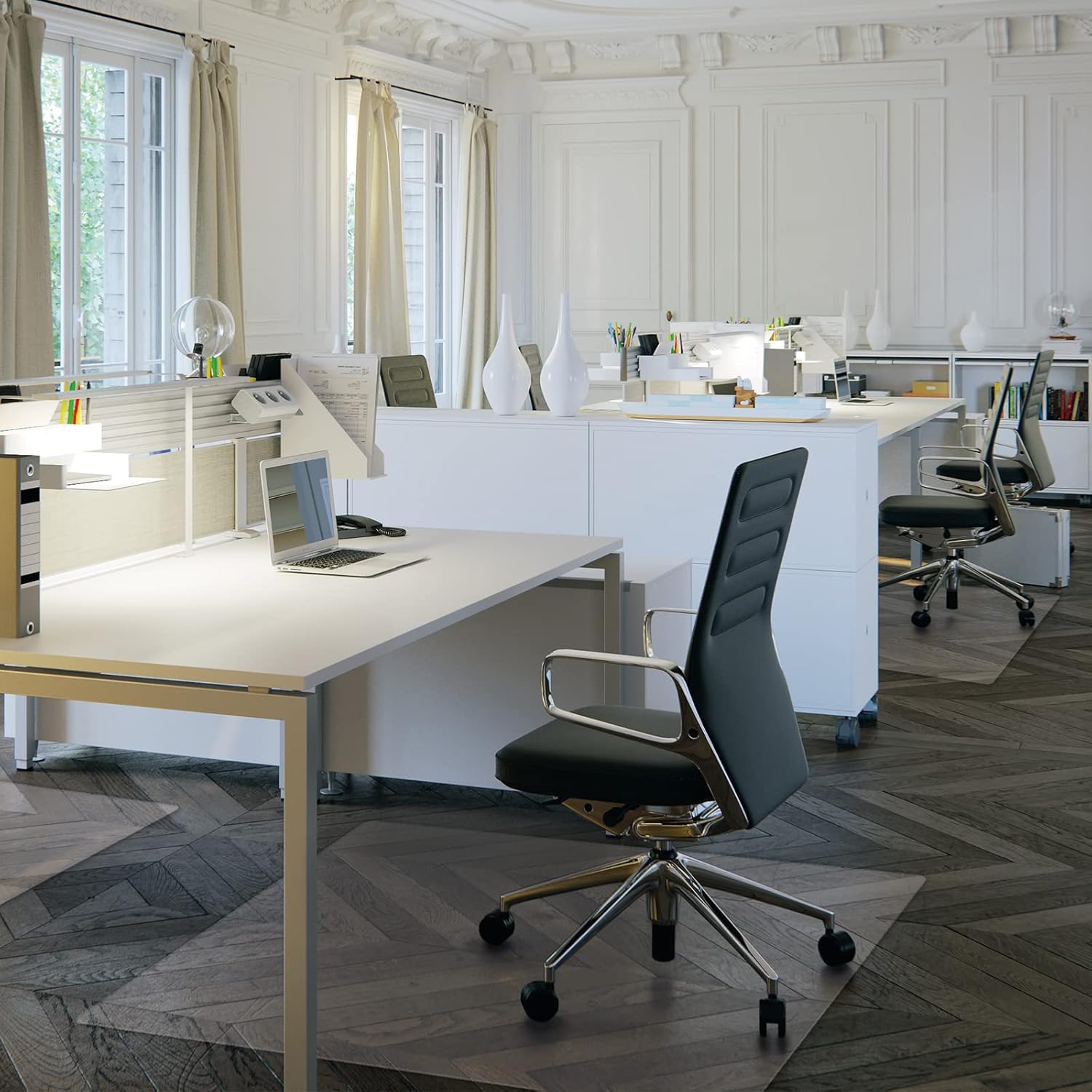 Thumbnail 2 de Floordirekt PRO – Bürostuhl Unterlage, transparente Bodenschutzmatte (190 x 200 cm) für Hartböden