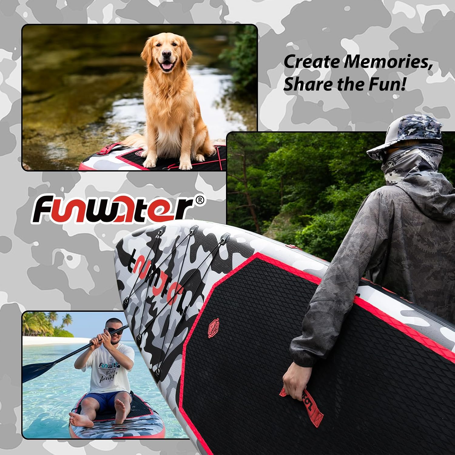 Thumbnail 6 de FunWater 10'6"–11'6" SUP Board – Aufblasbares Stand-Up Paddle Board für Alle Könnensstufen