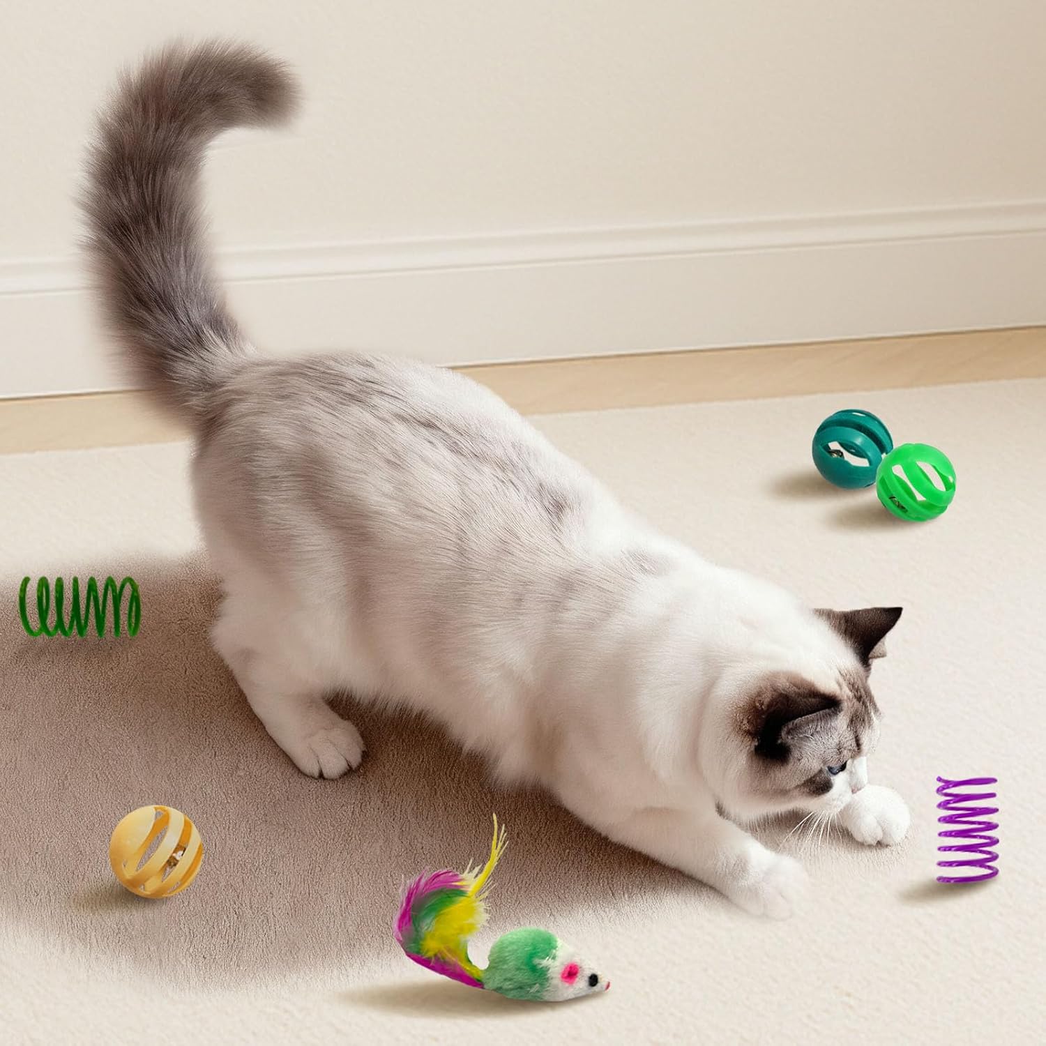 Thumbnail 5 de YULOYI 36 Pcs Interactive Cat Toys Set for Indoor Cats – A Complete Play Pack to Fight Boredom