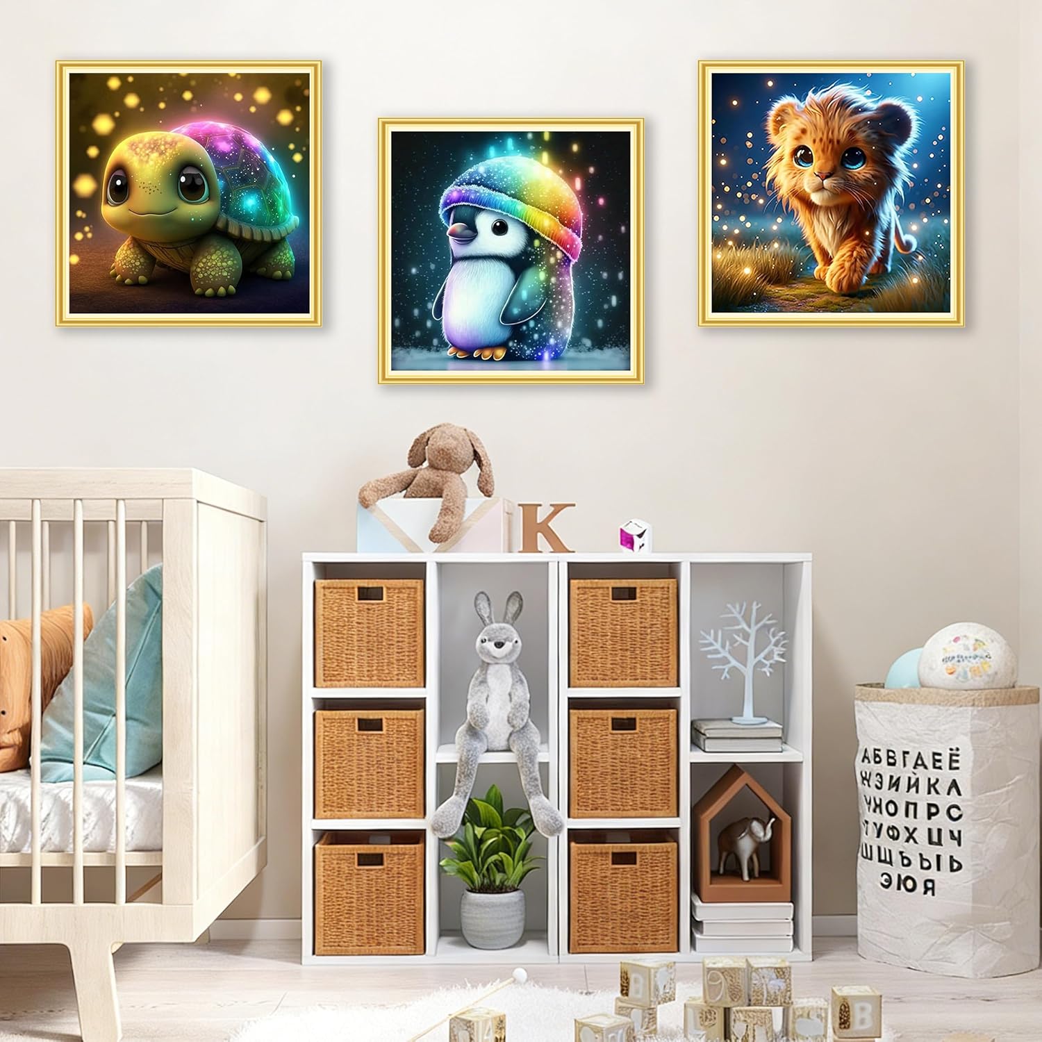 Thumbnail 2 de Yunruily 4 Pack Paint by Numbers for Kids 8x8 Frames