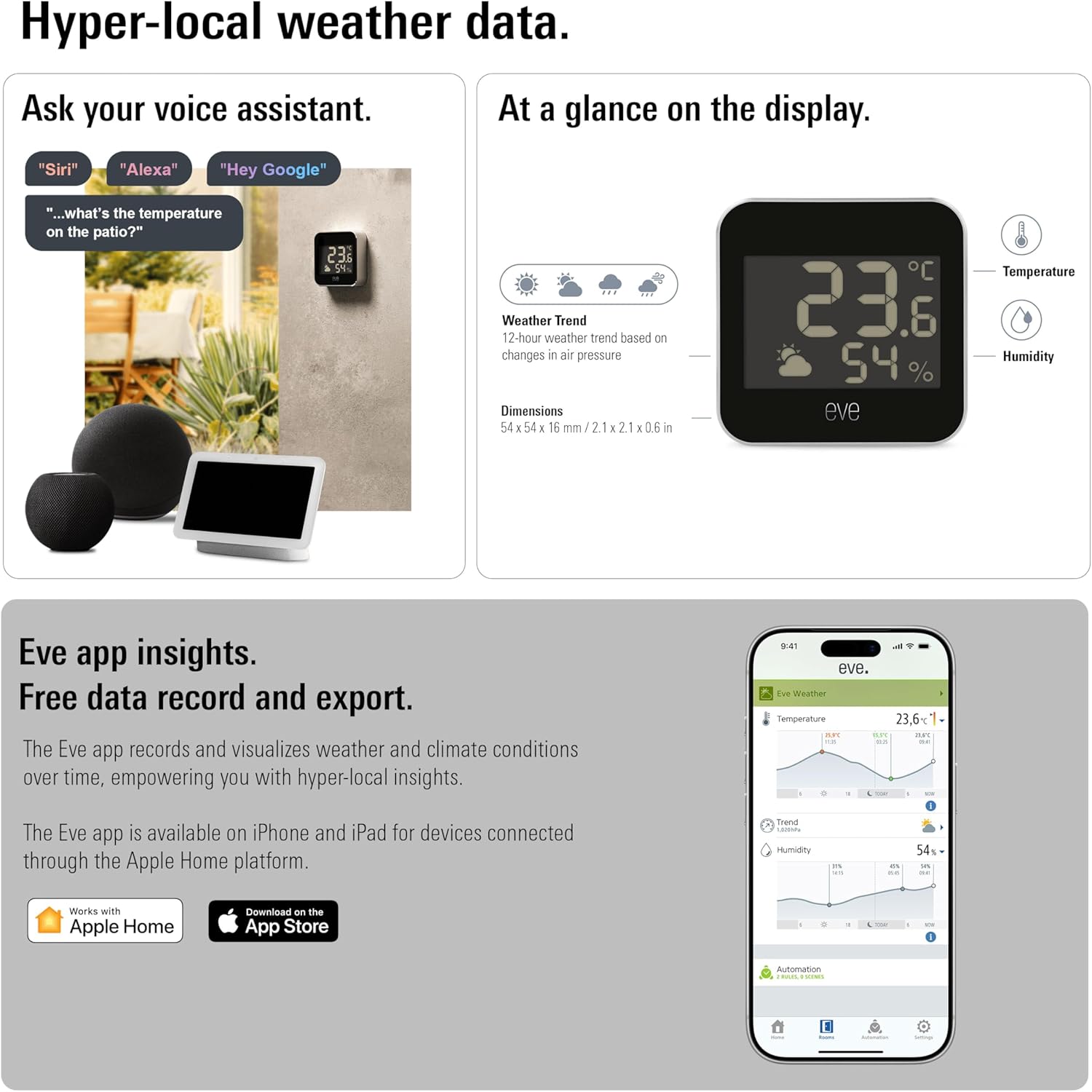 Thumbnail 3 de Eve Weather Station météo Matter