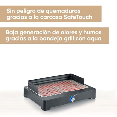 Detalle 2 de Severin Barbacoa de mesa con parrilla de acero inoxidable (PG 8565) –Versión eléctrica para interior y exterior