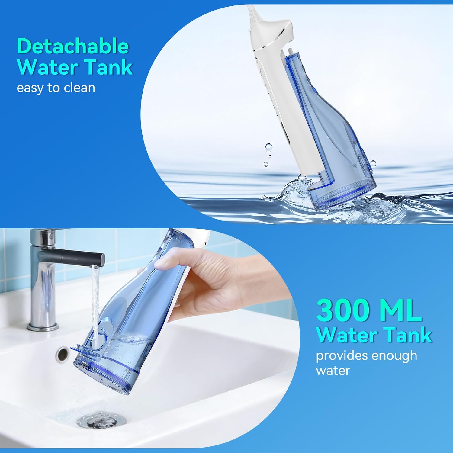 Detalle de Portable Water Flosser 300 mL Tank
