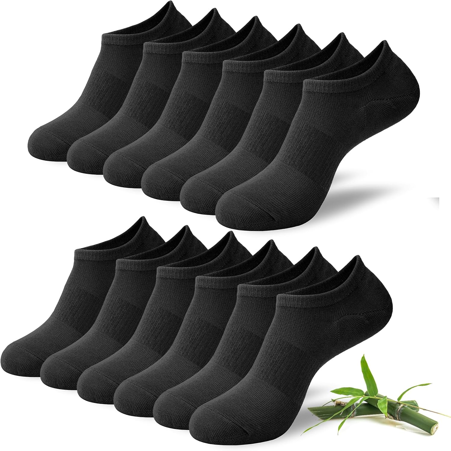 Niofind Bamboo Trainer Socks: Ultra-Soft, No-Show, Anti-Slip Everyday Essentials