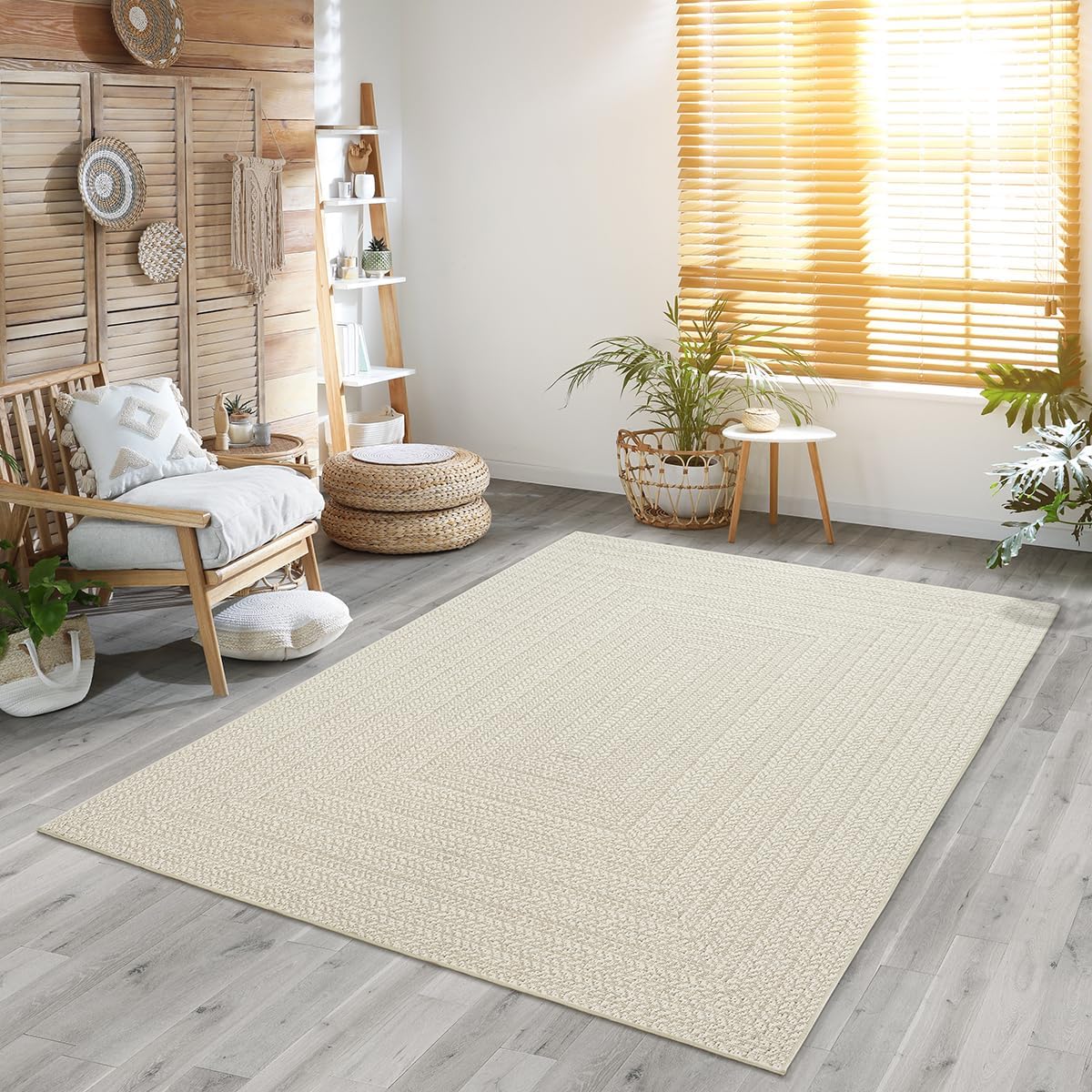 Detalle 2 de The Carpet Kansas 🏡 Alfombra Yute Natural para Patio y Jardín 120x170