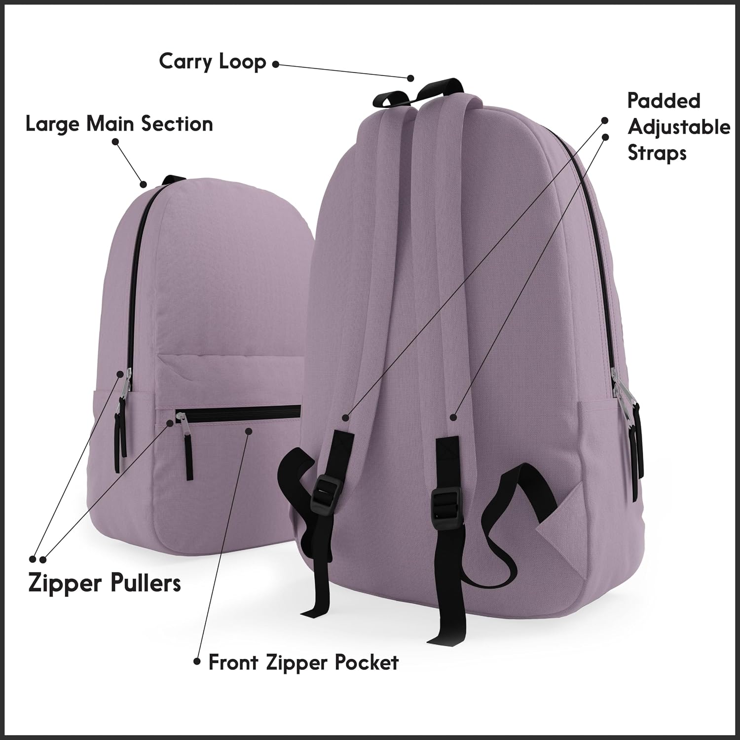 Detalle de Bulktech 10-Pack Bulk Backpacks, 17-Inch Lightweight Bookbags