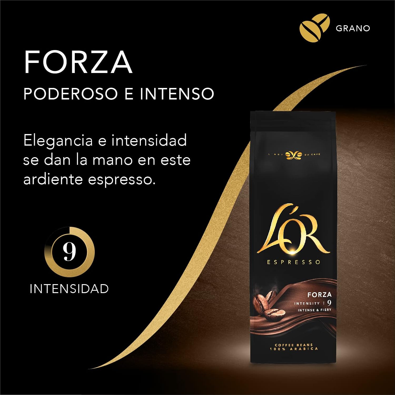 Detalle 2 de L'OR Espresso Forza Café en Grano 100% Arábica ☕ 500g