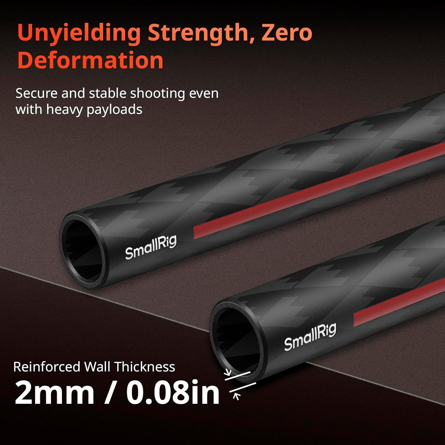 Thumbnail 3 de SMALLRIG Tige en Fibre de Carbone 15 mm – lot de 2, 20 cm (réf. 5211)