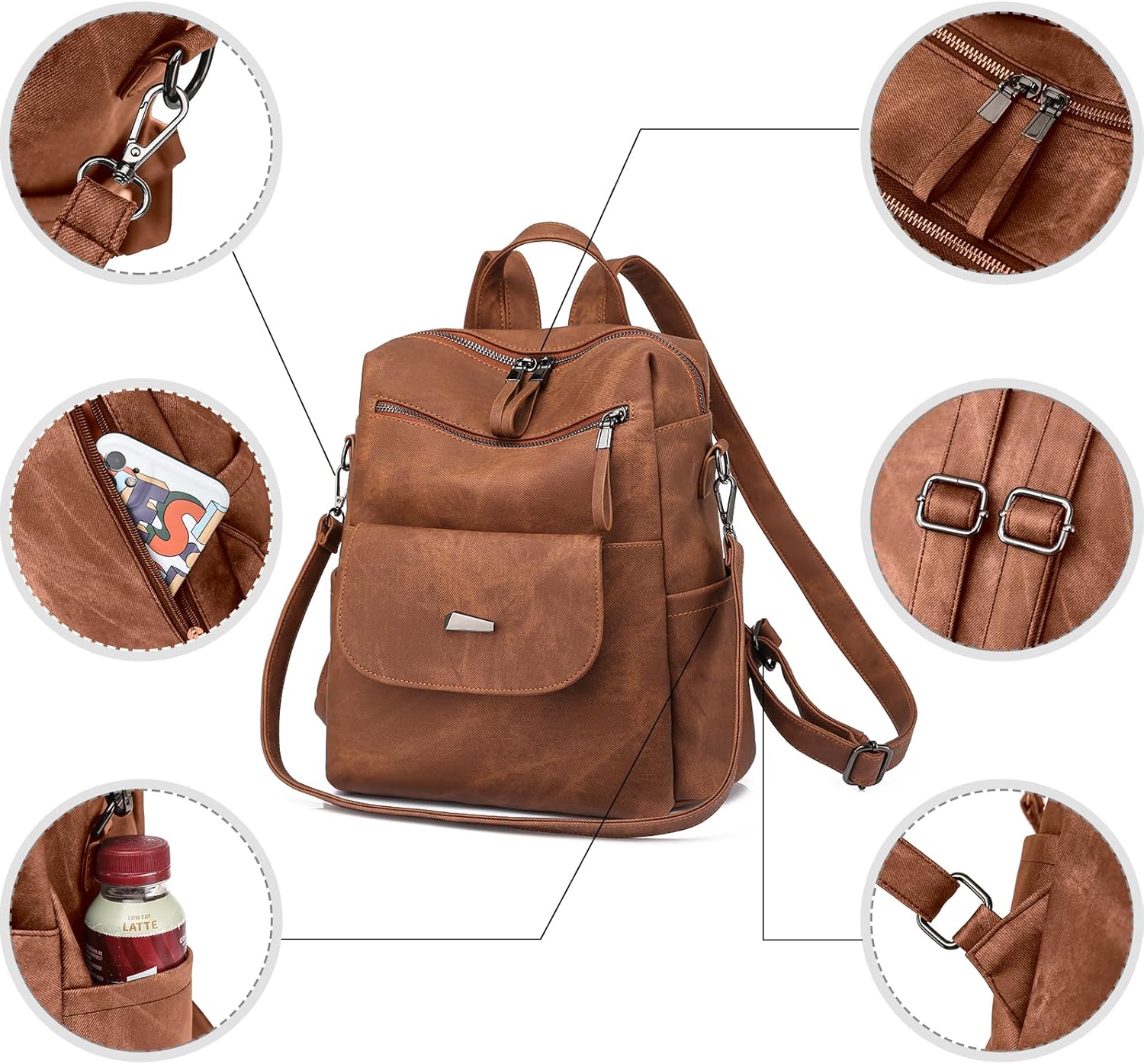 Thumbnail 4 de Puwuzixi Women Backpack 11.8in lightweight