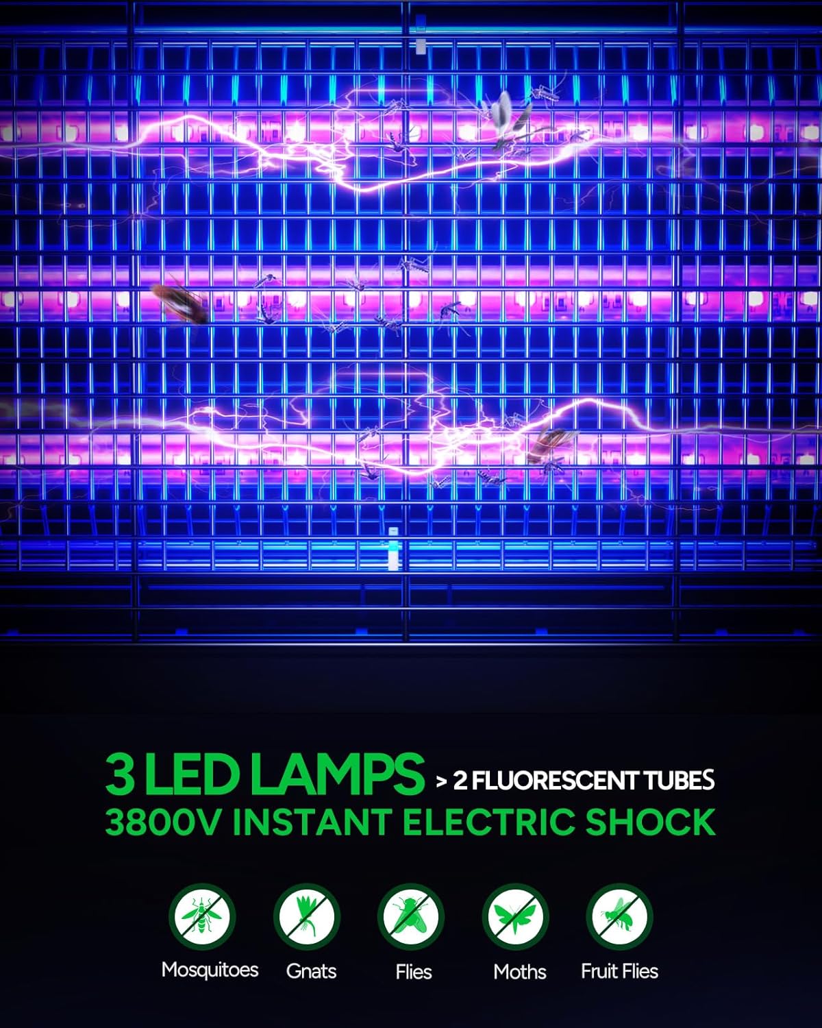Thumbnail 2 de Buzbug LED Bug Zapper Indoor: Dual-Band Attraction with Long-Lasting LEDs