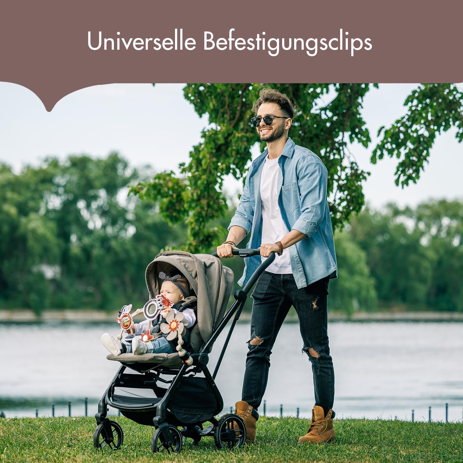 Thumbnail 4 de Tiny Love Sunny Stroll Spielbogen – interaktiver Rassel-Entdecker ab Geburt