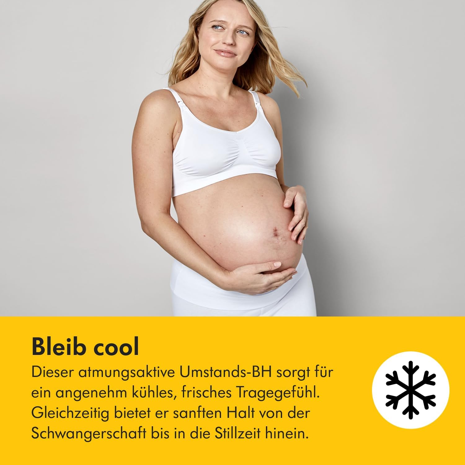 Detalle 2 de Medela Keep Cool Nahtloser Schwangerschafts- und Still-BH ohne Bügel – 2 atmungsaktive Zonen
