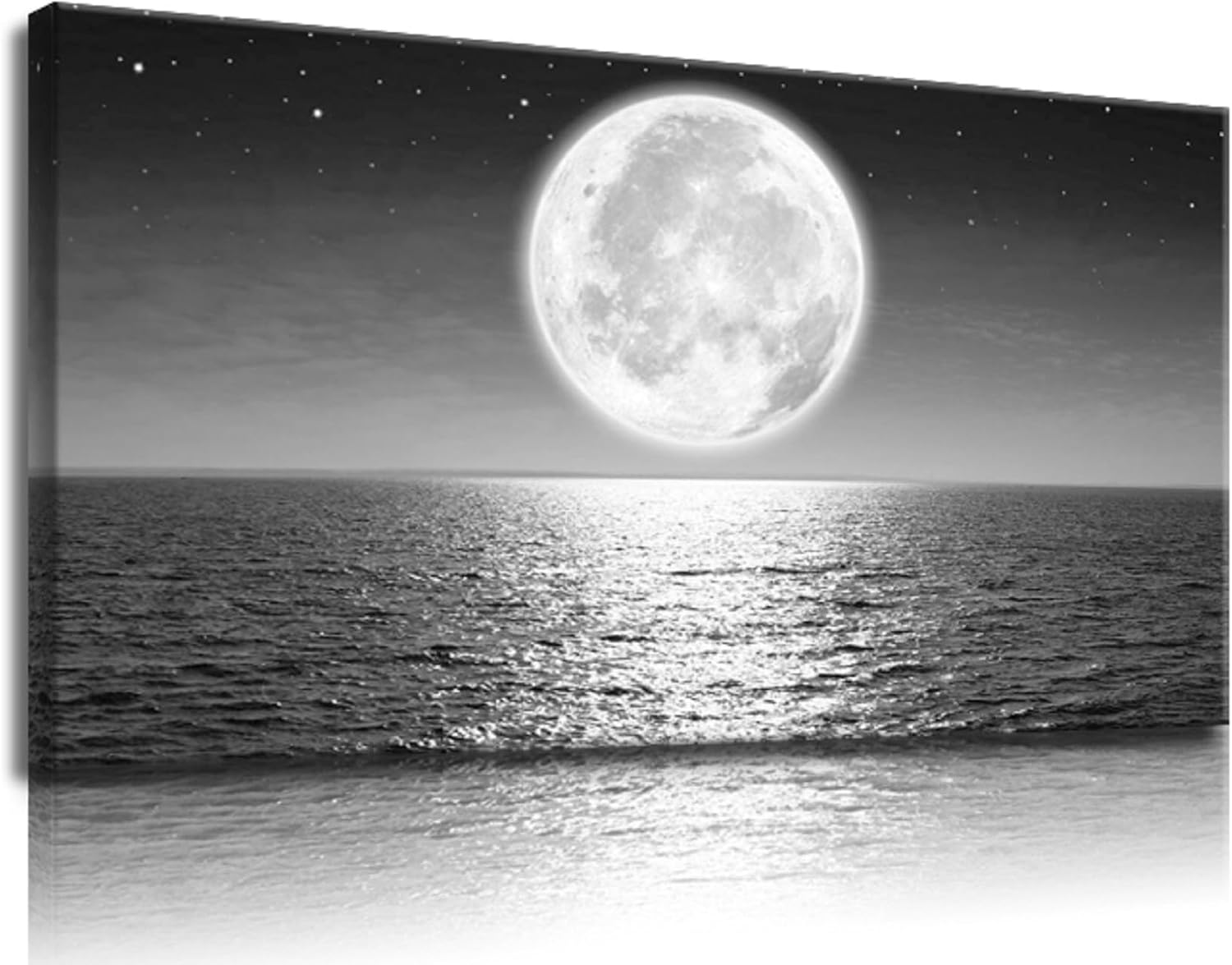 Detalle 2 de Bamdeya Black and White Red Forest Canvas Wall Art, Framed 24 x 48-Inch Landscape Print