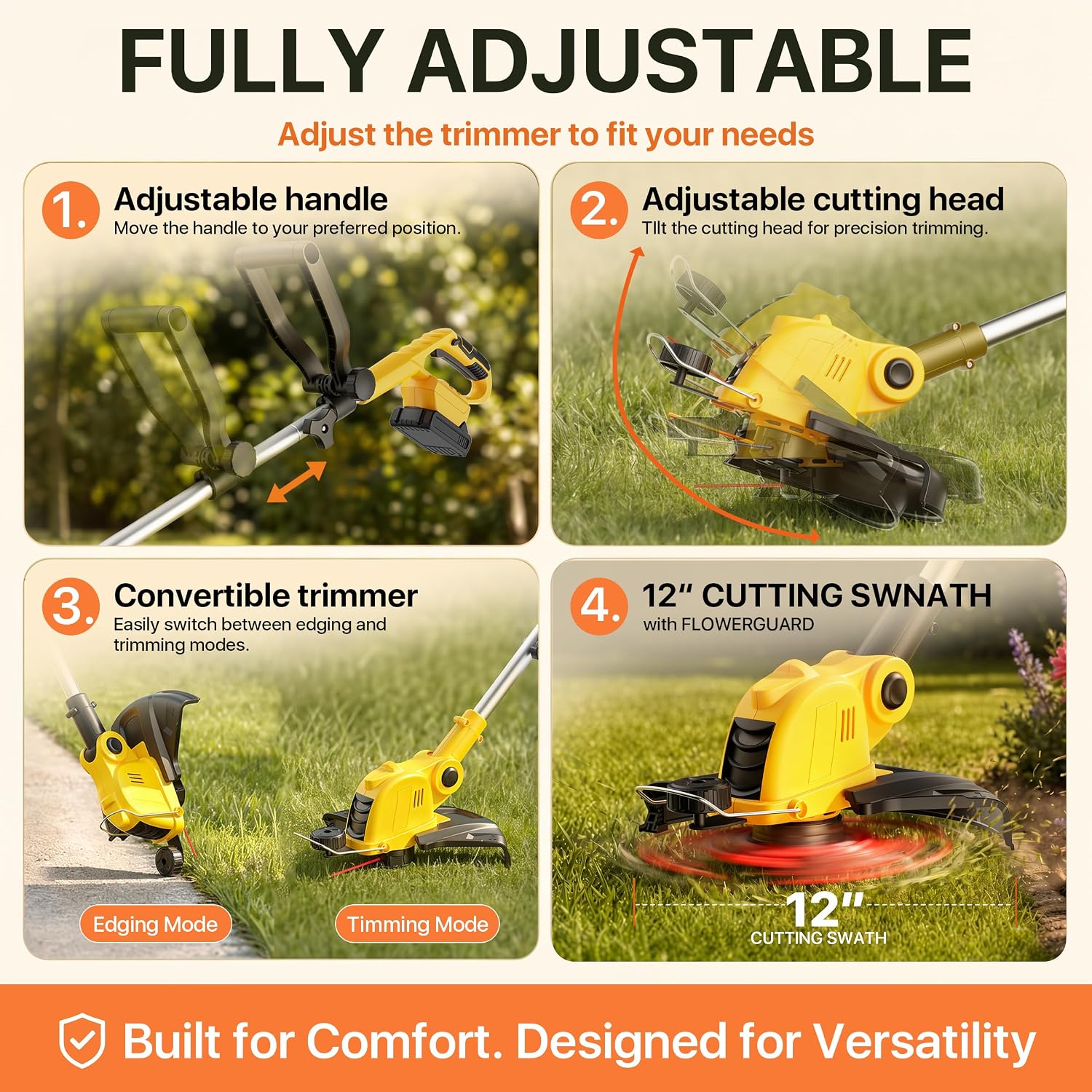 Thumbnail 3 de Cordless String Trimmer, 12-Inch Cutting Swath