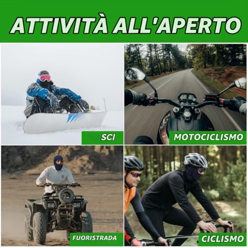 Detalle de LONGKING Passamontagna antivento e traspirante grigio, multifunzione