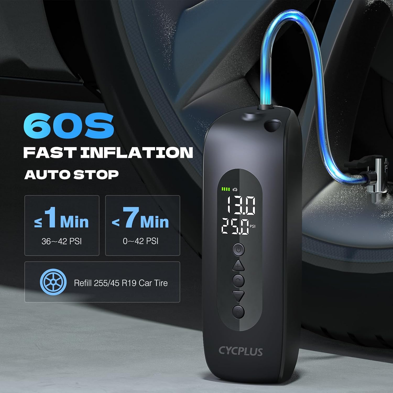 Thumbnail 1 de CYCPLUS Luftpumpe 12V 2-in-1, Max 150 PSI