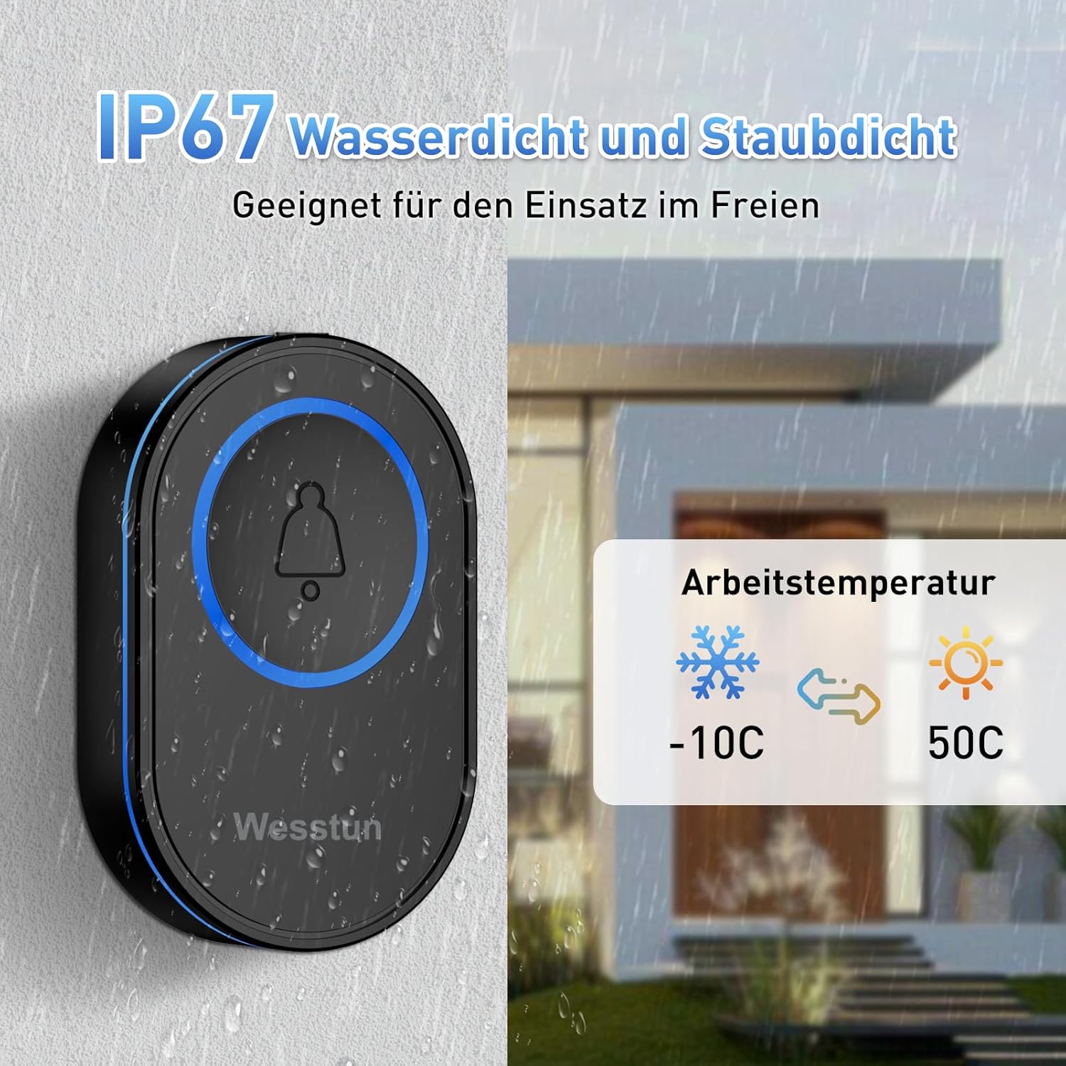 Detalle 2 de Wesstun Funkklingel 39 Melodien 150 m