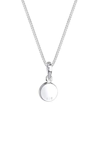 Detalle 2 de Elli Collar Mujer Liso Colgante Piedra Lunar Plata 925 💍