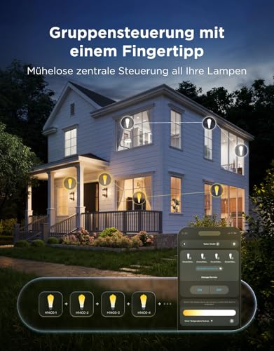 Thumbnail 7 de Govee Smart Edison Glühbirne E27, ST64 – 500 lm, RGBWW, 2er-Set