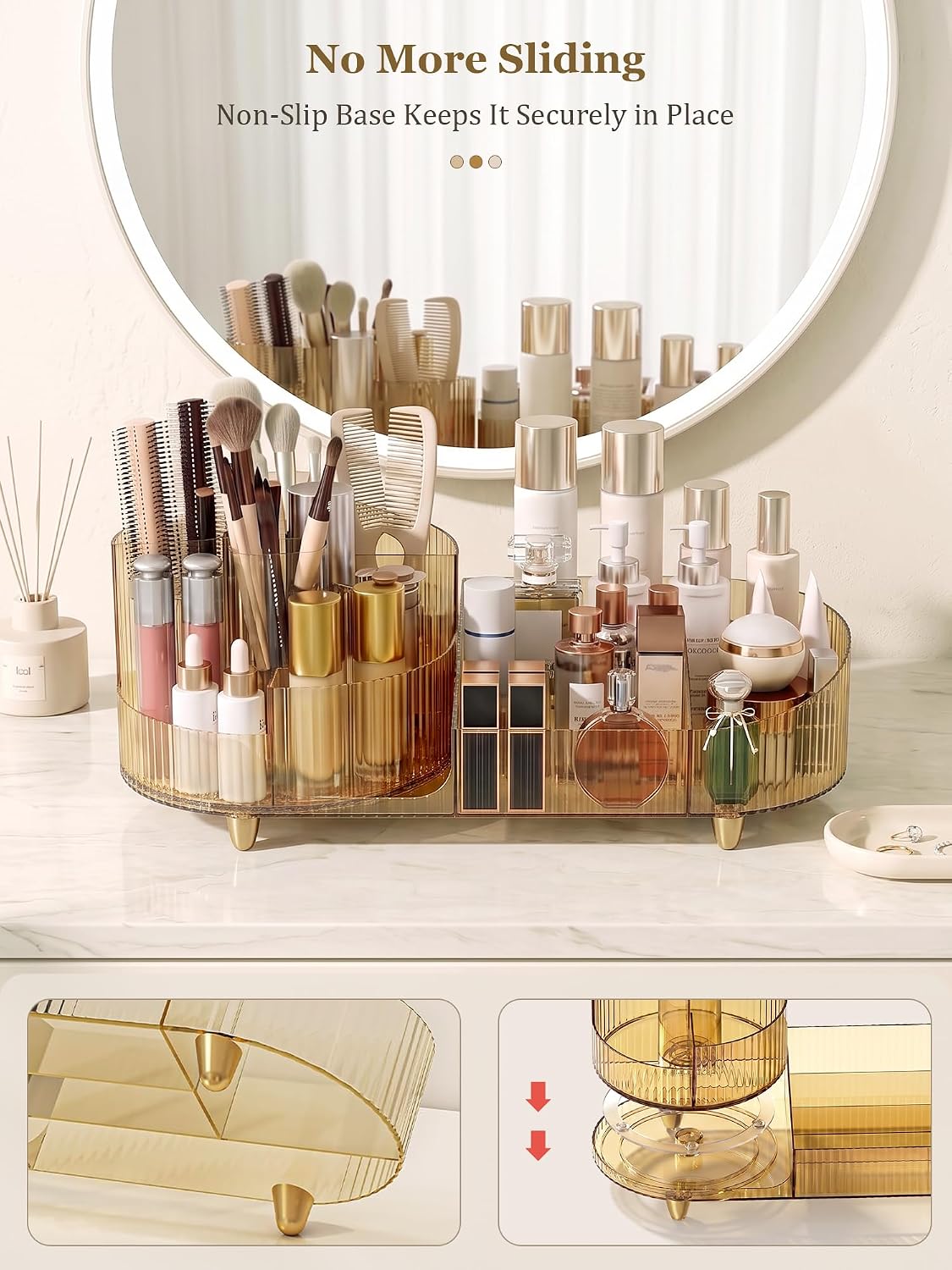 Detalle de Booklov Rotating Makeup Organizer, Acrylic
