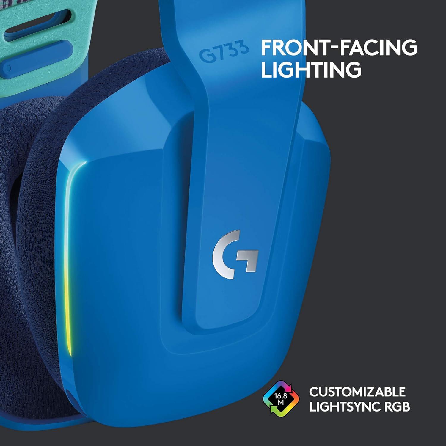 Detalle 2 de Logitech G733 Lightspeed Wireless Headset 29h