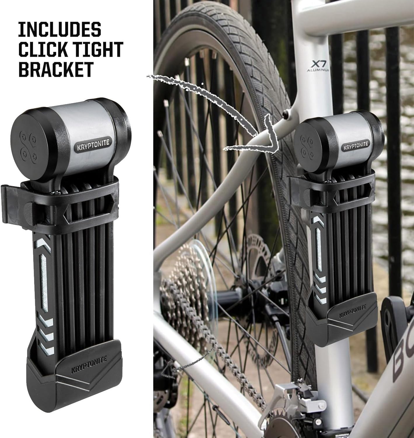 Thumbnail 1 de Kryptonite Keeper Folding Lock antifurto per bicicletta – Nero