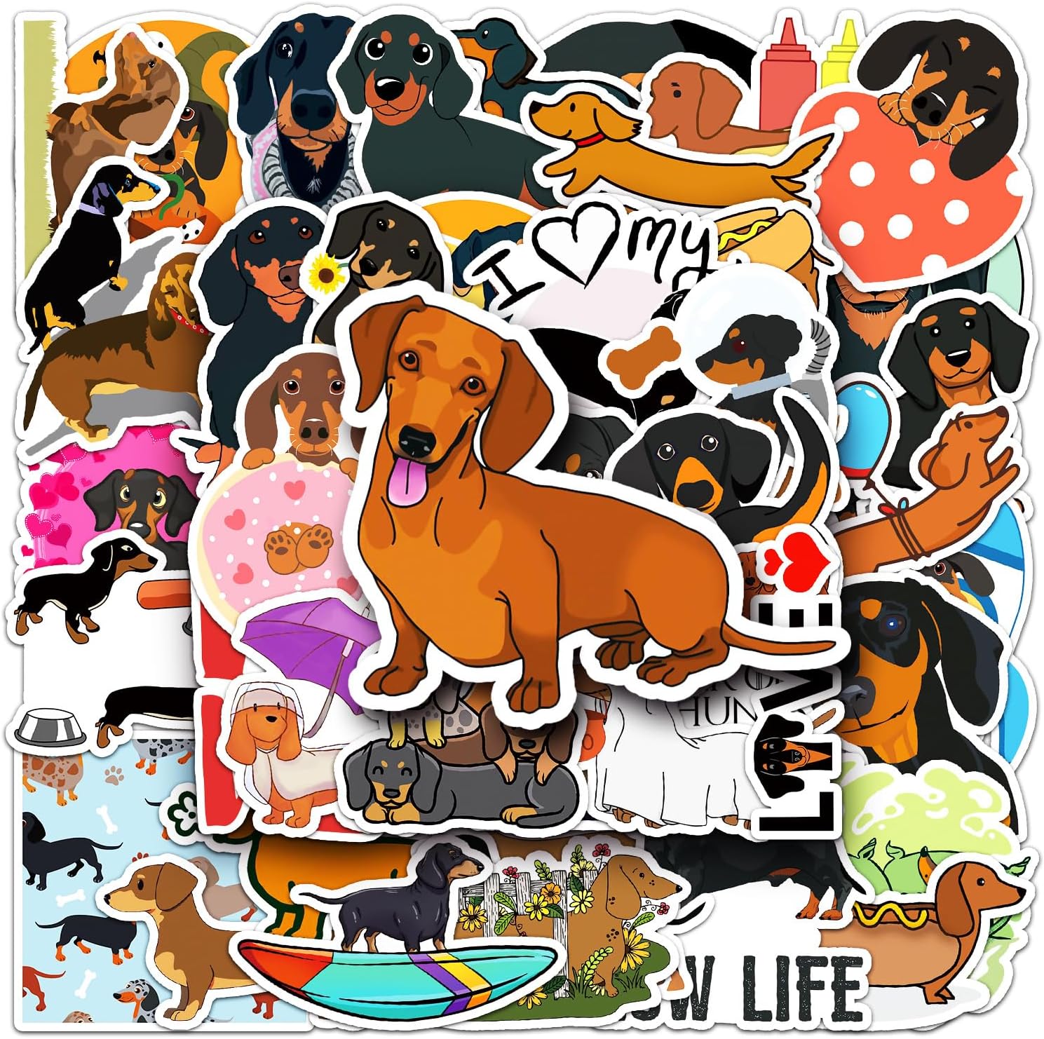 Thumbnail 6 de AUCEKO 50er Set Tierische Taube Sticker (Vinyl, wasserdicht) für Laptop, Kinder, Auto & mehr
