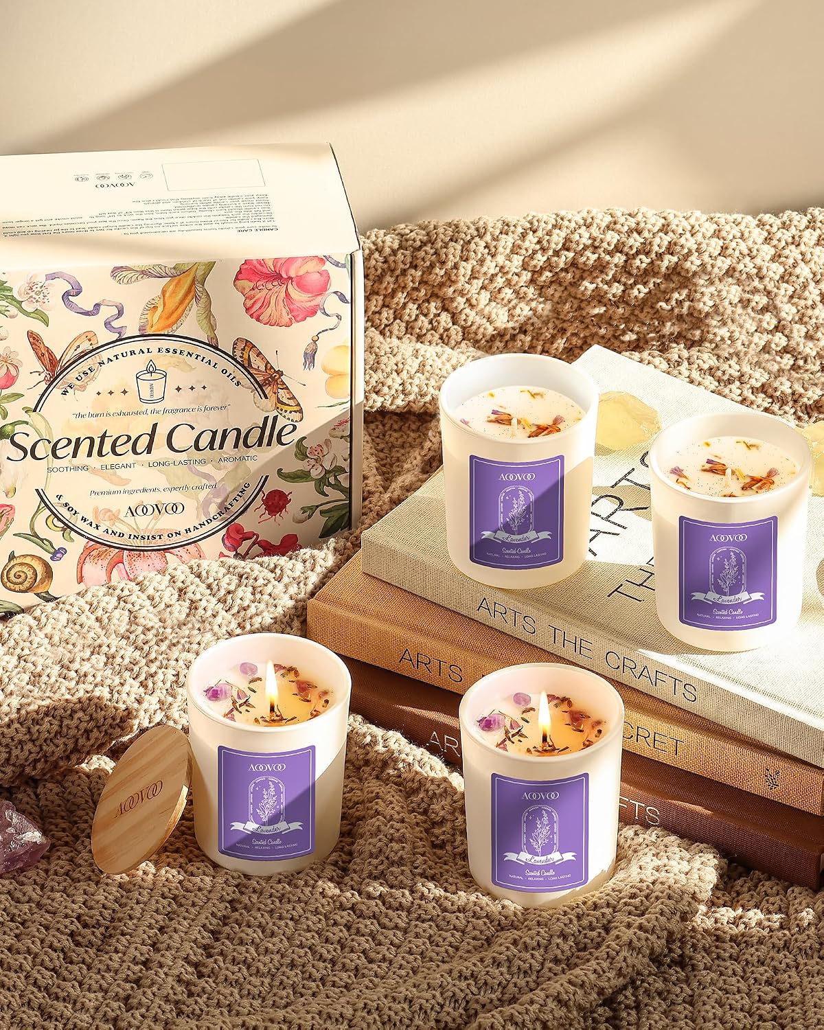 Thumbnail 6 de AOOVOO Lavender Candle Set, 4-Pack