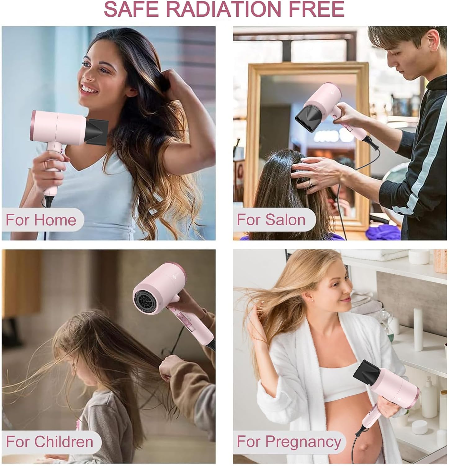 Thumbnail 6 de Slopehill Professional Ionic Hair Dryer (1800W) with 2 Concentrator Nozzles + Diffuser