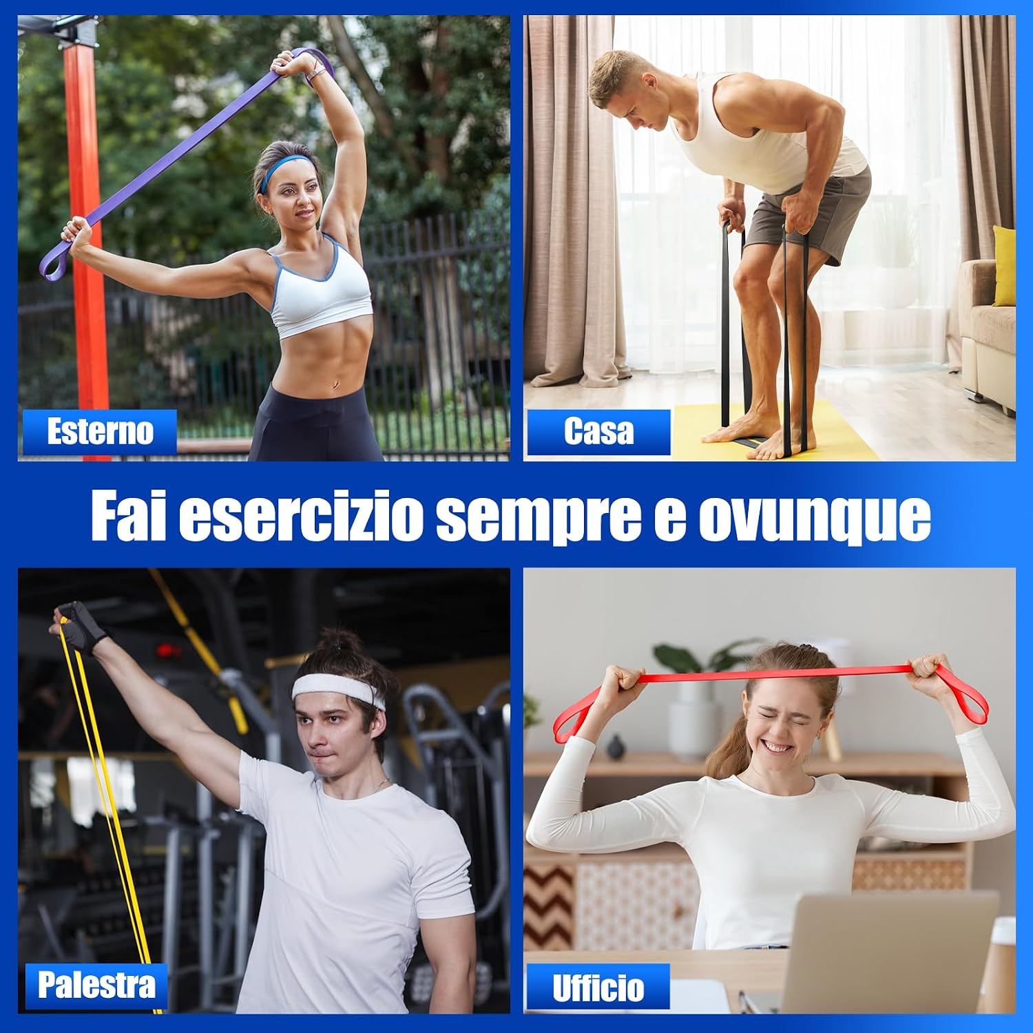 Detalle de Fokky elastici fitness 5 livelli 125 lbs