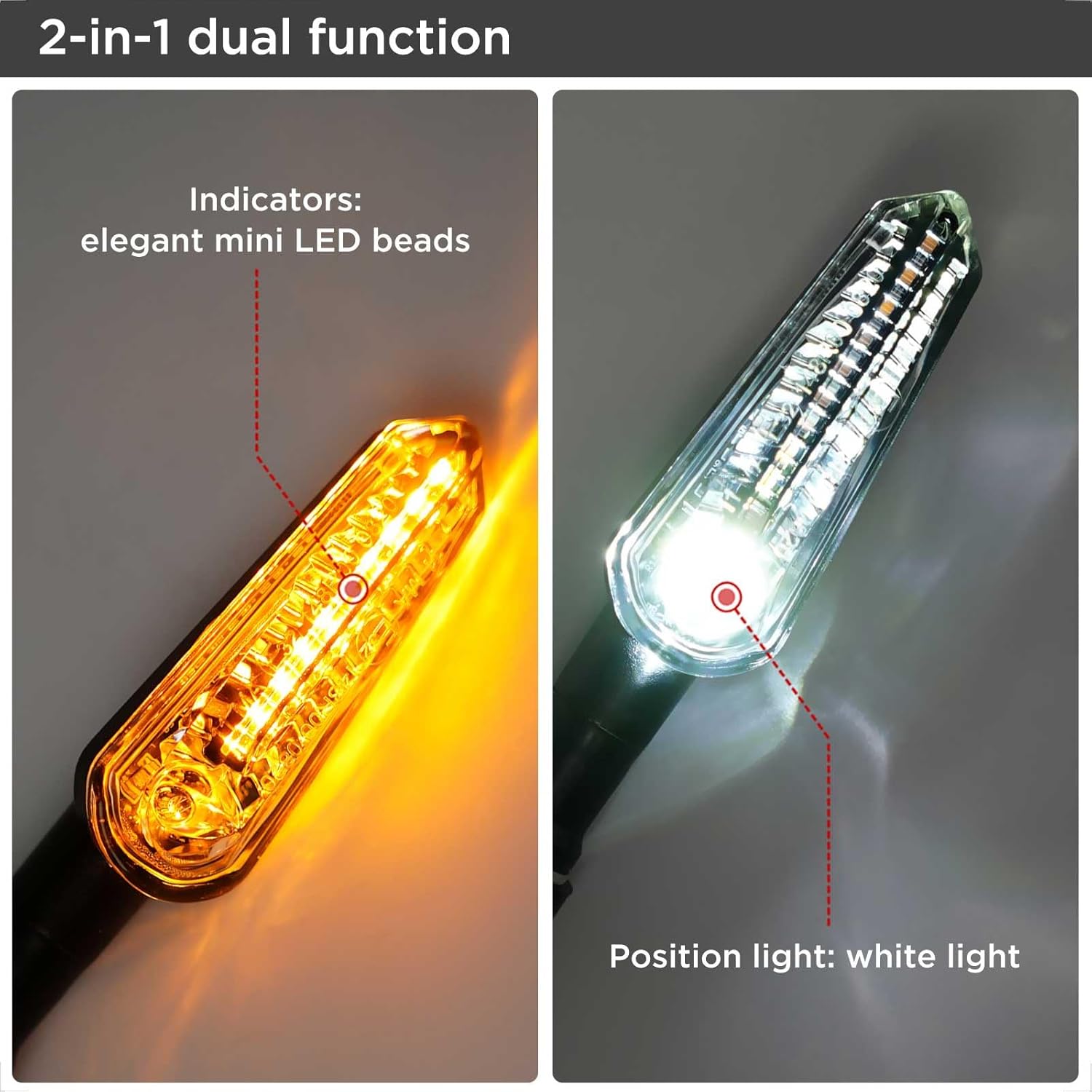 Detalle 2 de evermotor Motorcycle Indicator 12V LED DRL, IP67 🏍